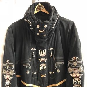 Bogner men’s black ultra suede ski jacket.